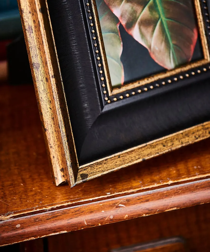 Black And Gold Beautifully Beaded Photo Frame