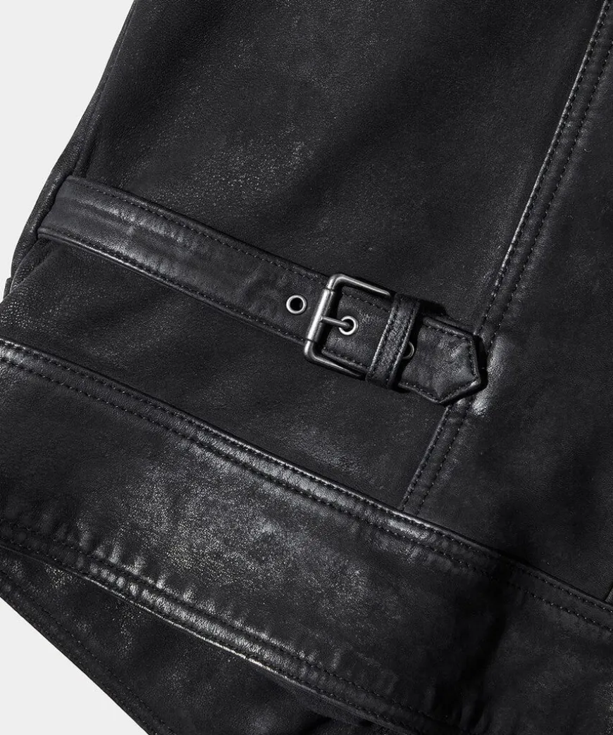 Black Leather Waistcoat