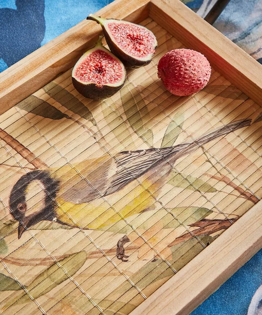 Blissful British Birds Bamboo Tray