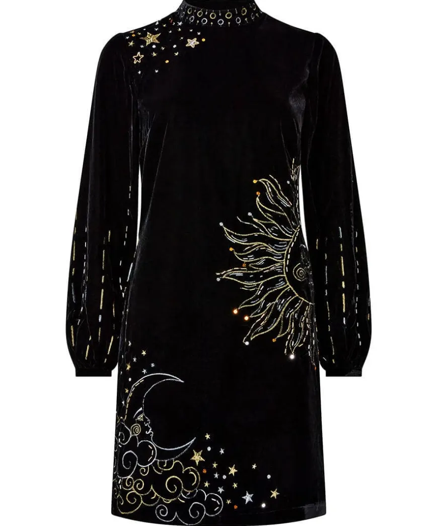 Celestial Skies Velvet Dress