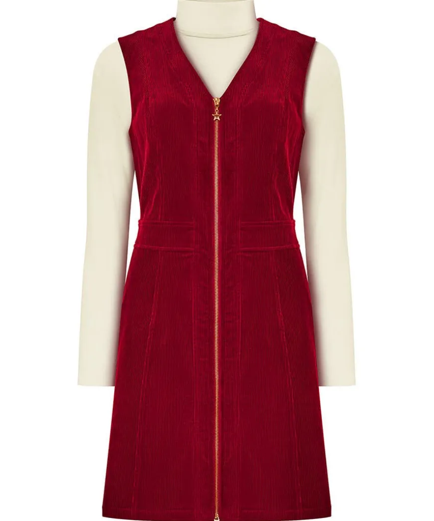 Confident Cord Pinafore Dress