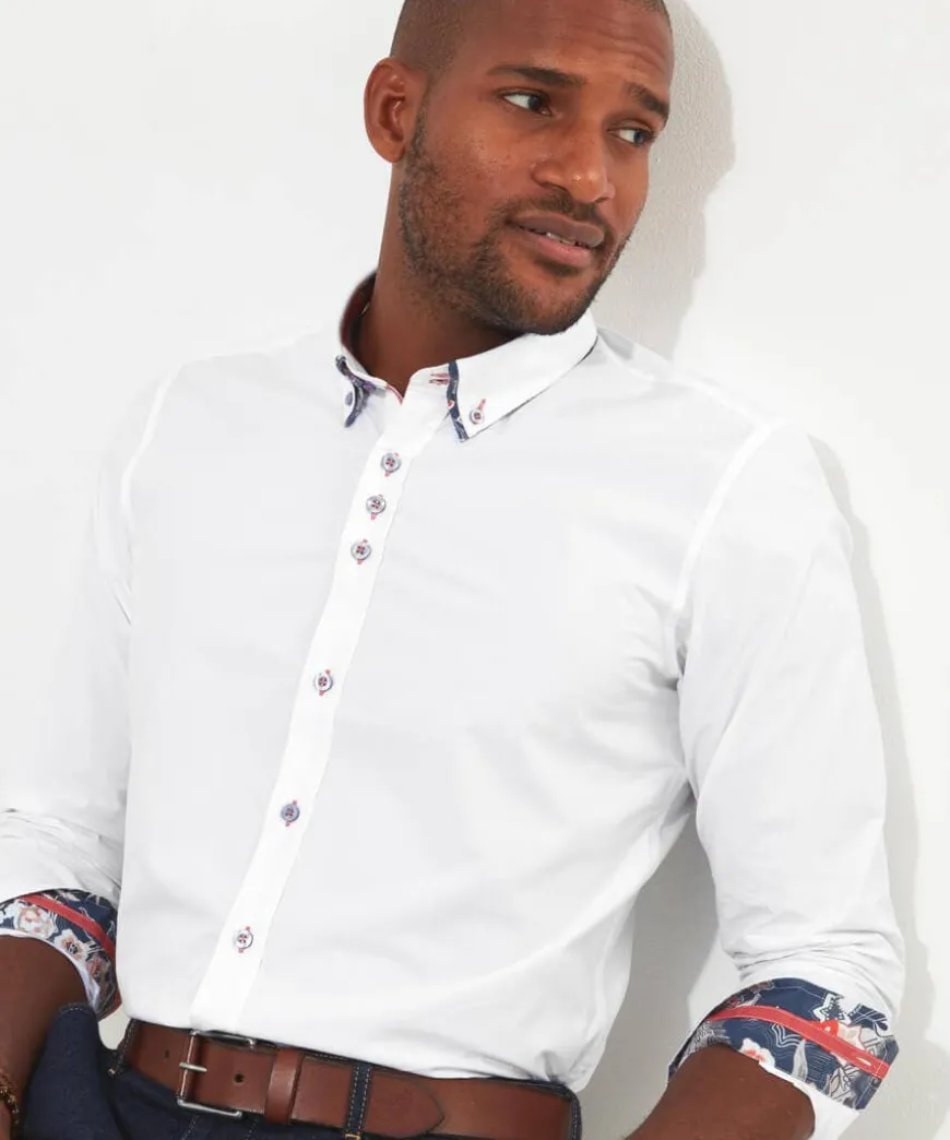Delightful Double Collar Shirt
