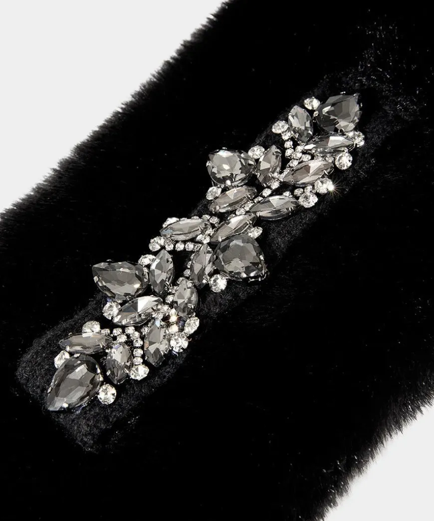 Delilah Jewelled Faux Fur Stole