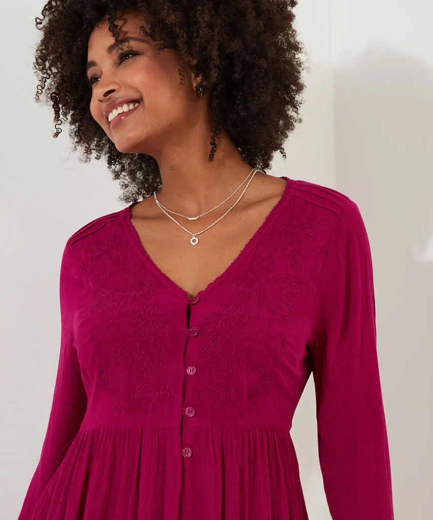 Ever So Pretty Embroidered Tunic Top
