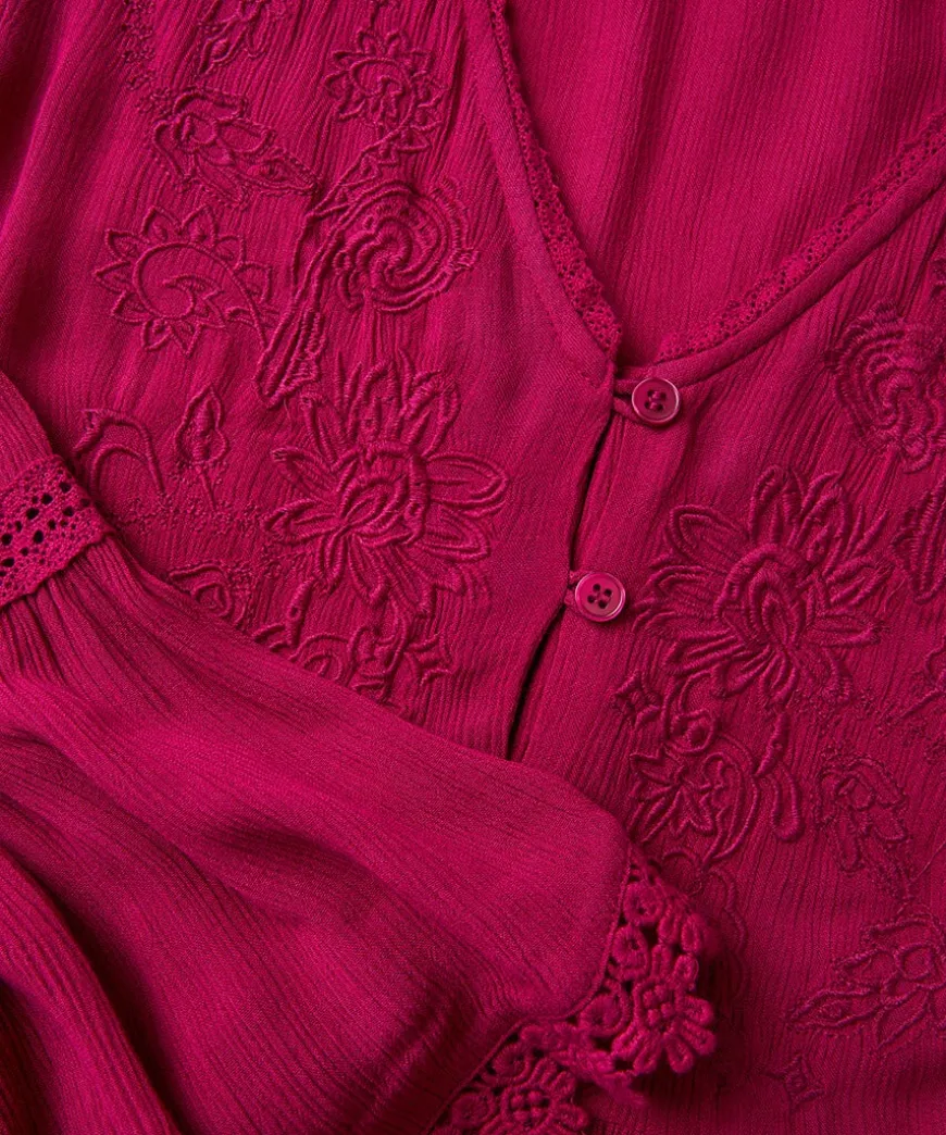 Ever So Pretty Embroidered Tunic Top