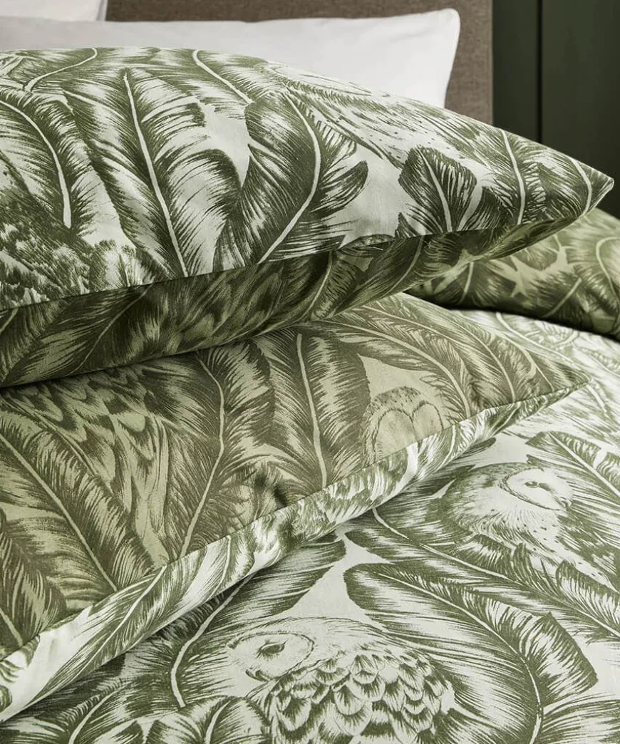 Feathered Owl Cotton Slub Reversible Duvet Set