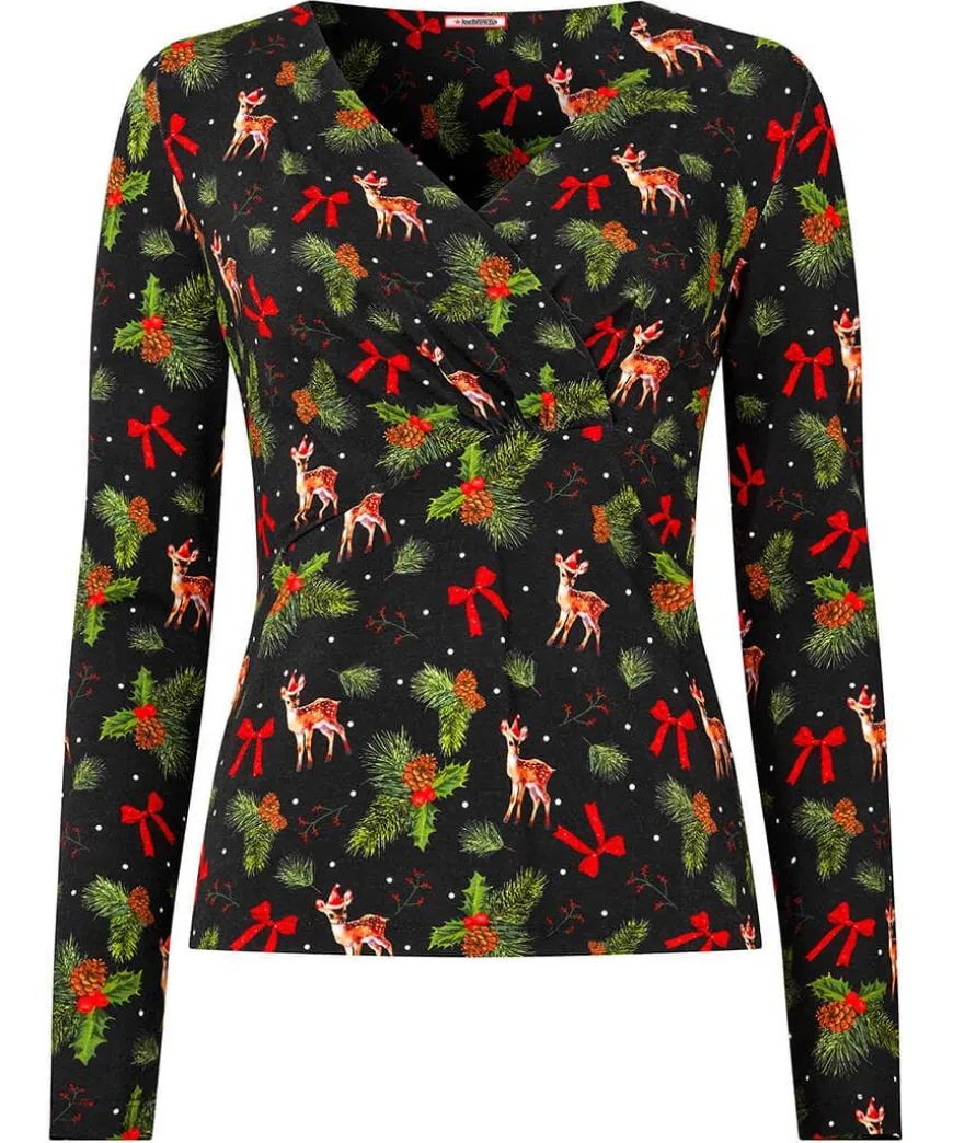 Feeling Festive Jersey Wrap Top
