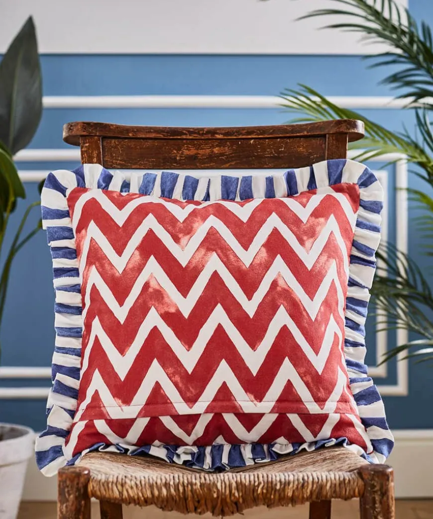 Floral Vivid Vase Reversible Cushion