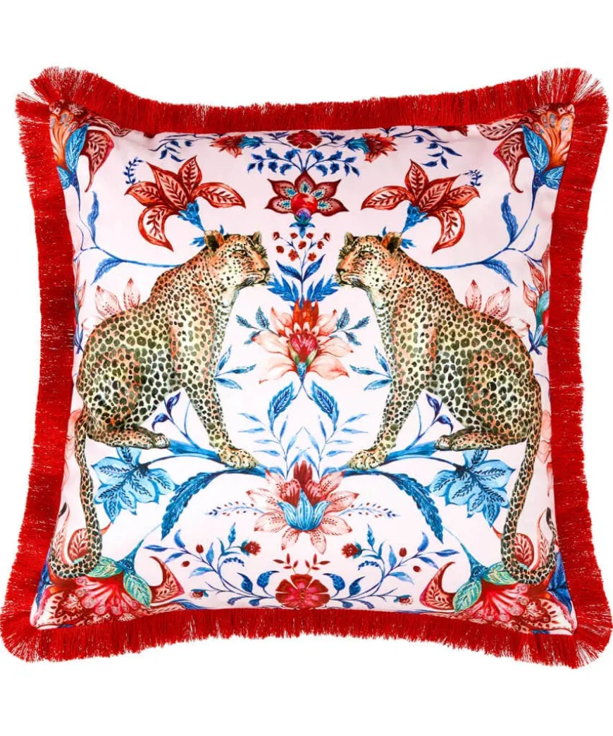 Luxe Leopard Floral Reversible Cushion