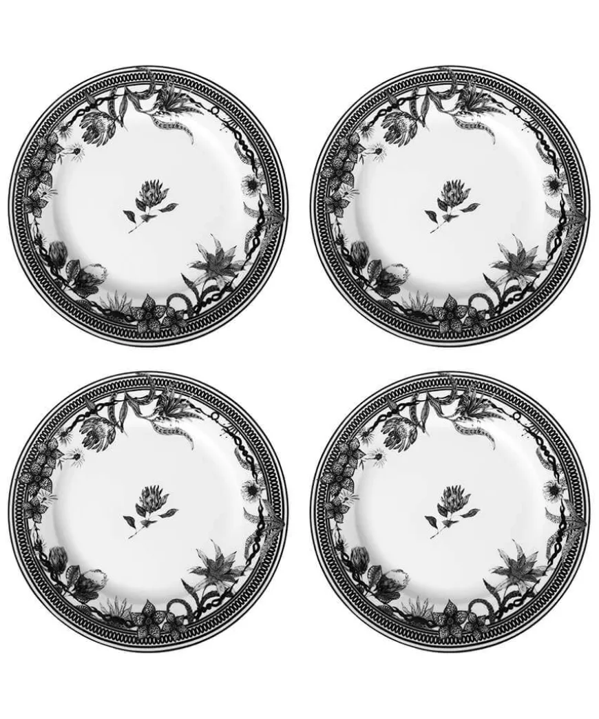 Magnificent Monochrome Floral Dinner Plates