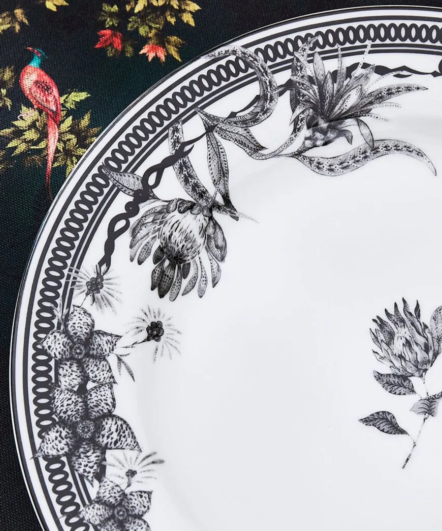 Magnificent Monochrome Floral Dinner Plates