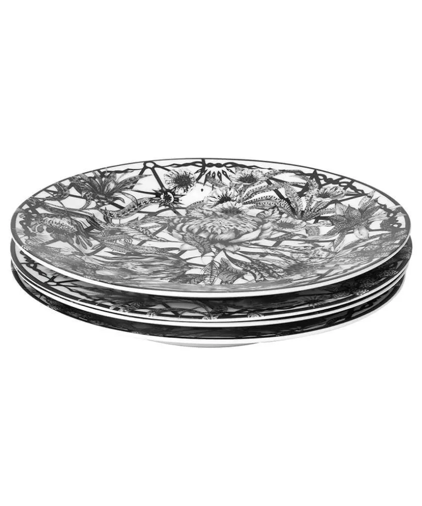 Magnificent Monochrome Floral Side Plates