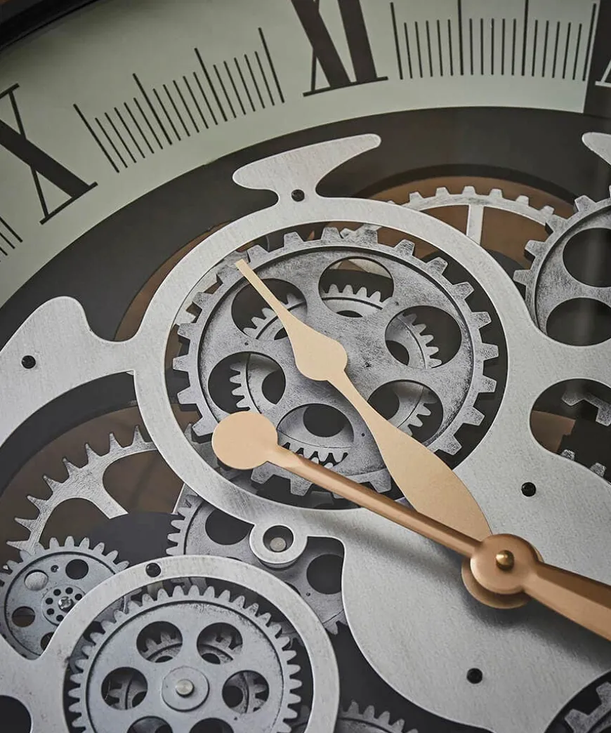 Magnificent Moving Gears Clock Side Table