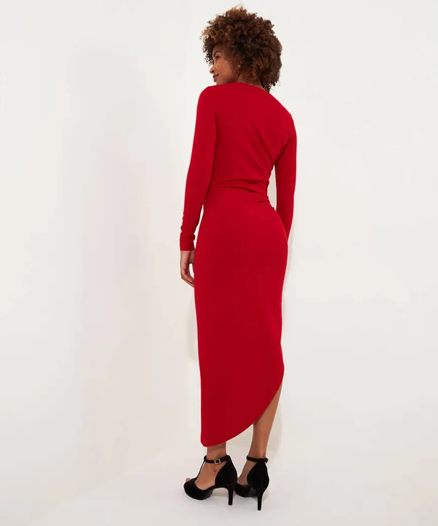 Make A Statement Stretch Red Dress