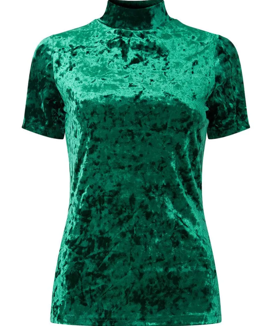 Marcie Velour Short Sleeved Top