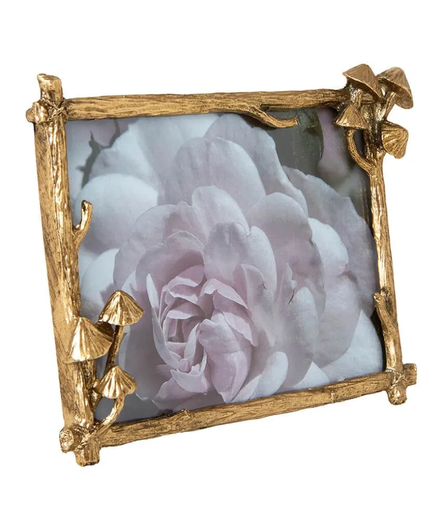 Mystical Mushroom Gold Photo Frame