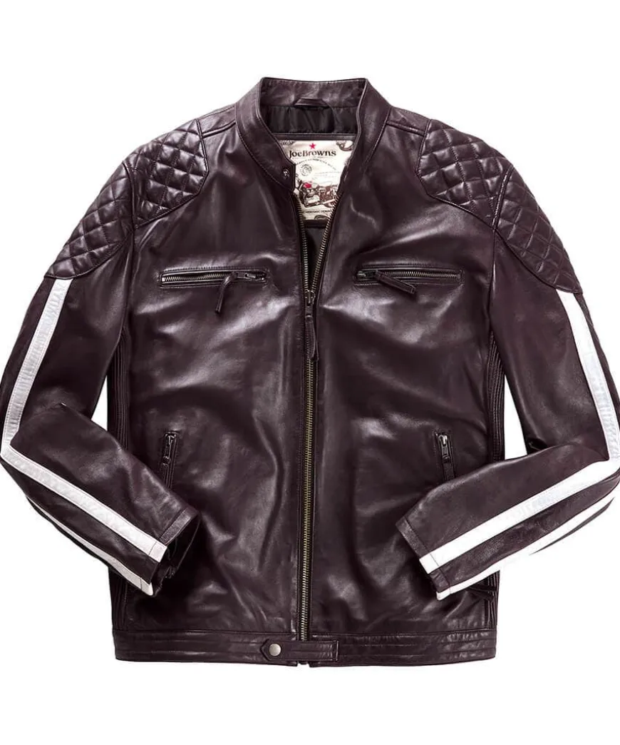 Purple Racer Leather Jacket