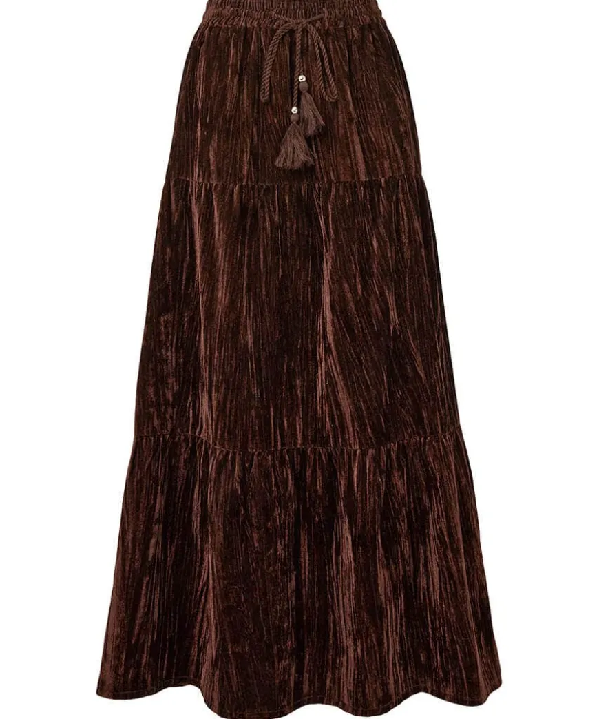 Remarkable Velour Tiered Skirt