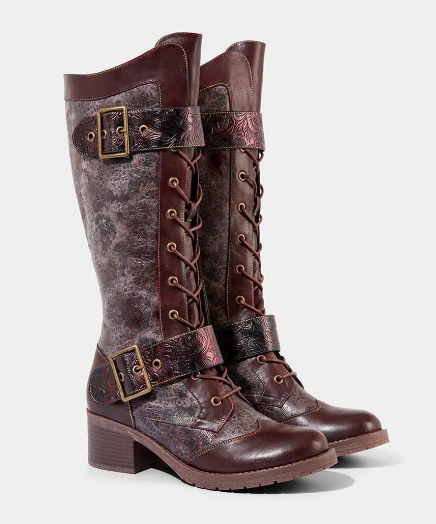 Robyn Tooled Strap Boots