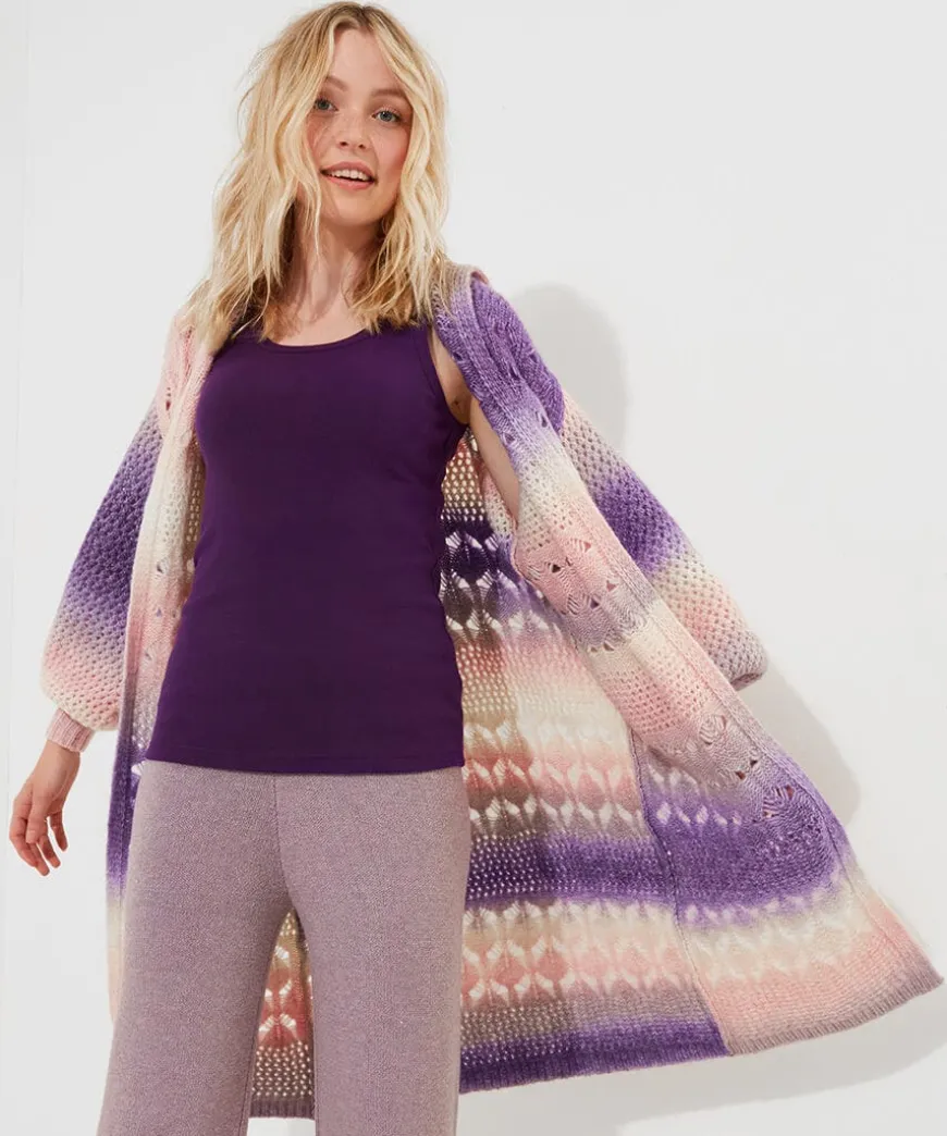 Sloe Joes Ombre Cosy Longline Cardigan