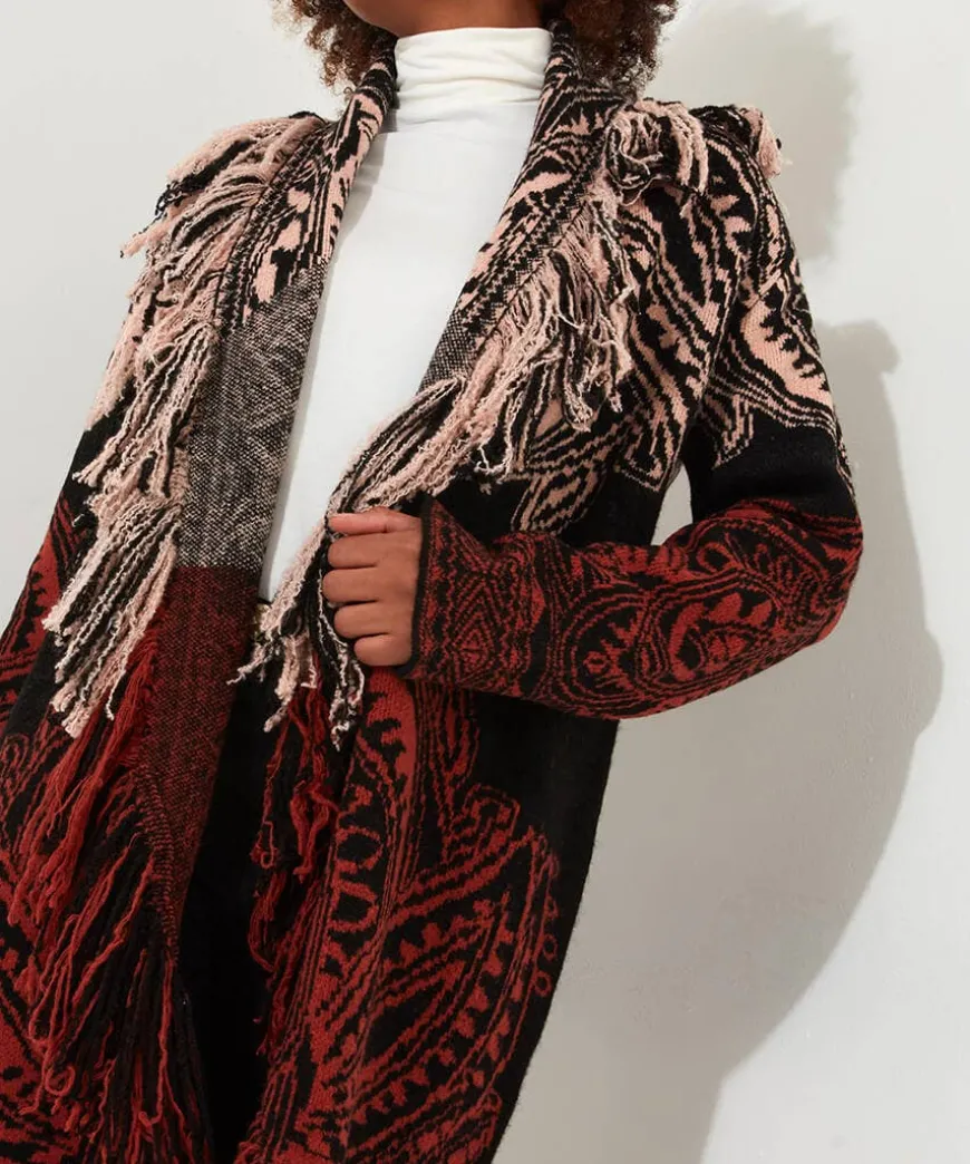 Winter Nights Fringed Cardigan