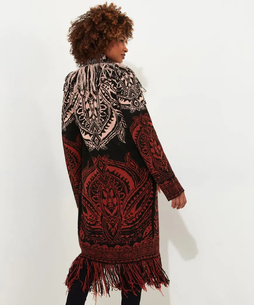 Winter Nights Fringed Cardigan