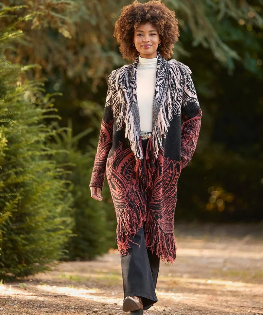 Winter Nights Fringed Cardigan